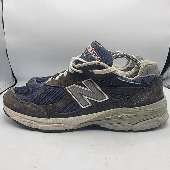 New Balance 990 Mens 11 Blue Sneakers Shoes Athletic Low Top Lace Up USA M990NV3
